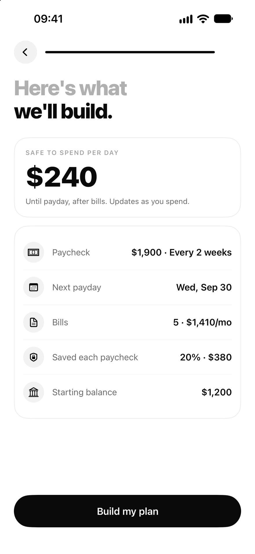 Flowjar guided setup screen